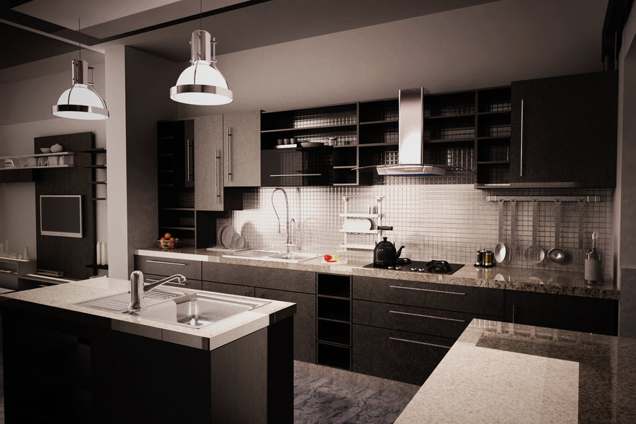 kitchen design ideas black cabinets photo - 6