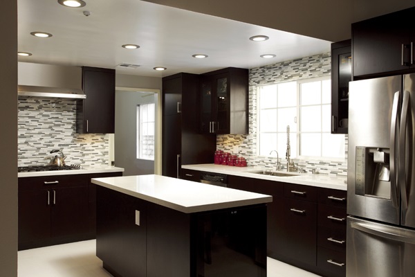 kitchen design ideas dark cabinets photo - 7