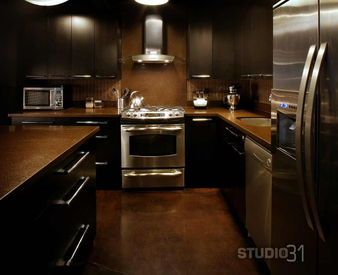 kitchen design ideas with dark cabinets photo - 2
