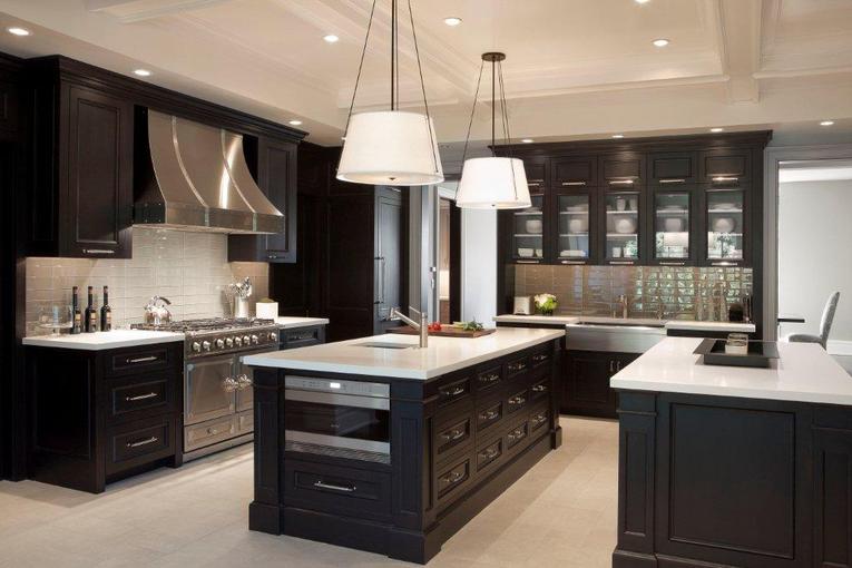 kitchen design ideas with dark cabinets photo - 6