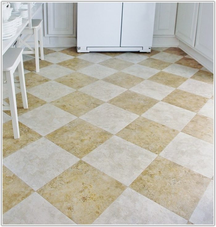 kitchen floor tile peel and stick photo - 3