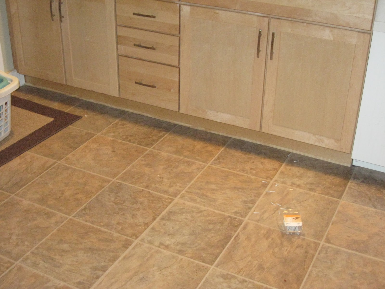 kitchen floor tile peel and stick photo - 4