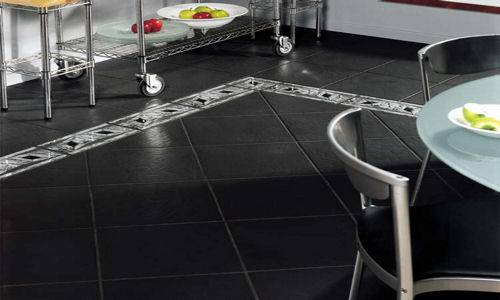kitchen floor tiles black photo - 10