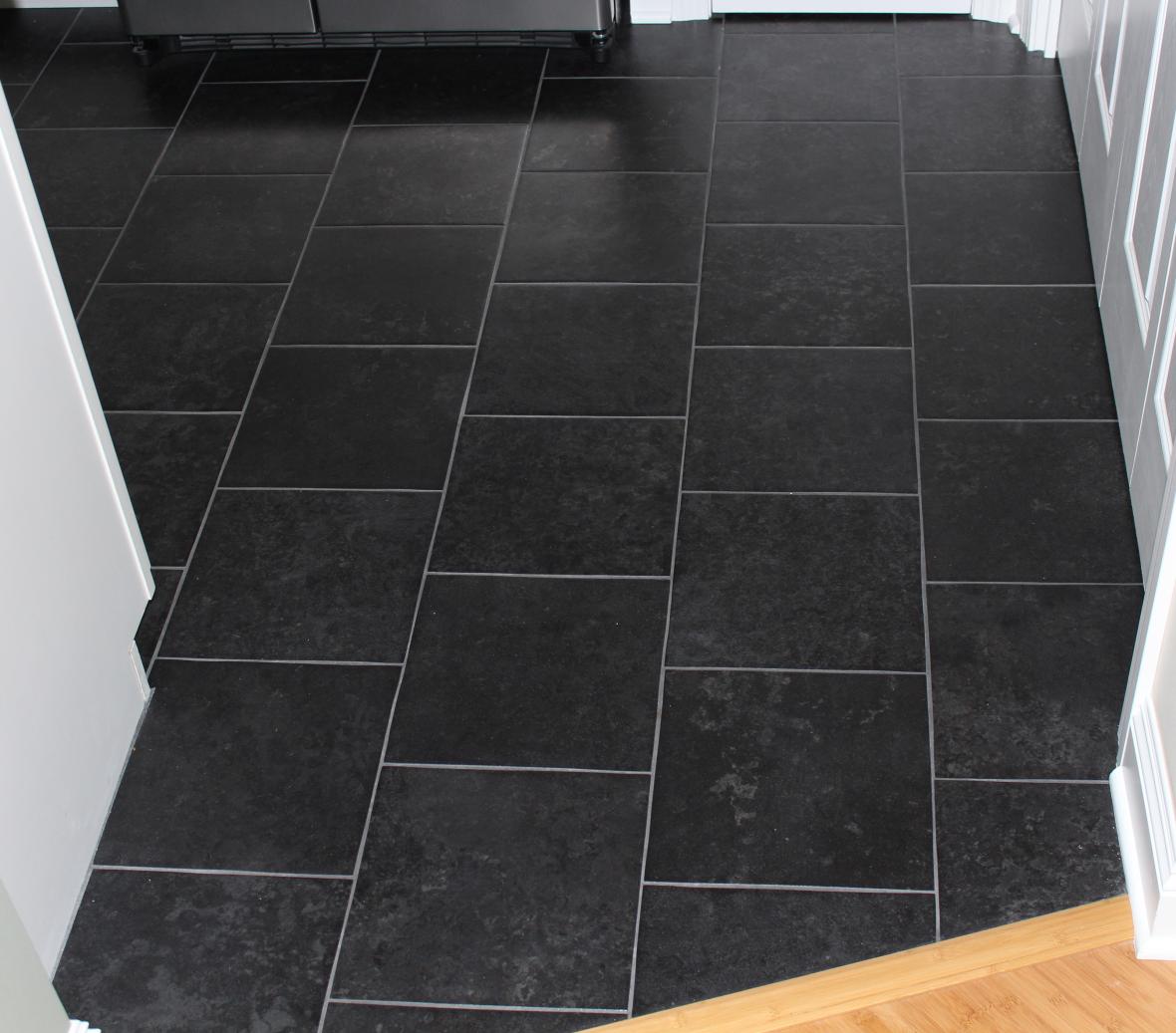 kitchen floor tiles black photo - 3