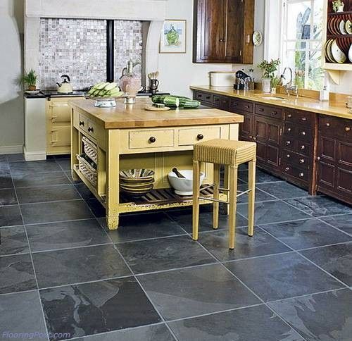 kitchen floor tiles black photo - 8