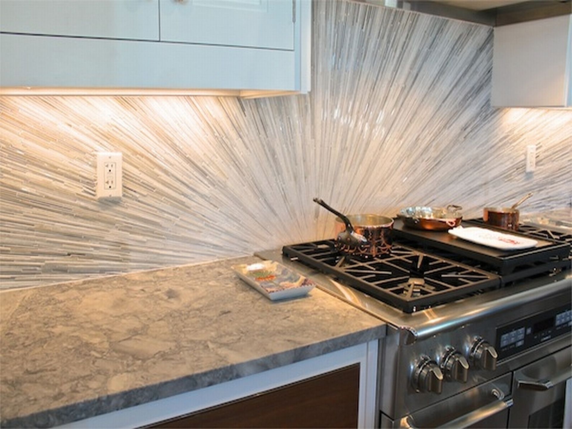 kitchen tile backsplash design ideas glass tile photo - 1