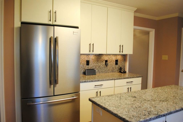 kitchen white cabinets stainless appliances photo - 4