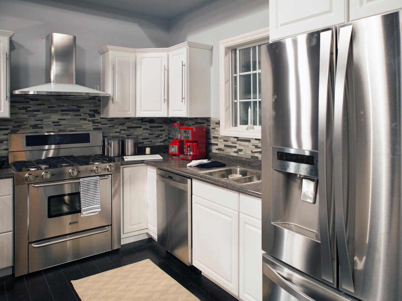kitchen white cabinets stainless appliances photo - 5