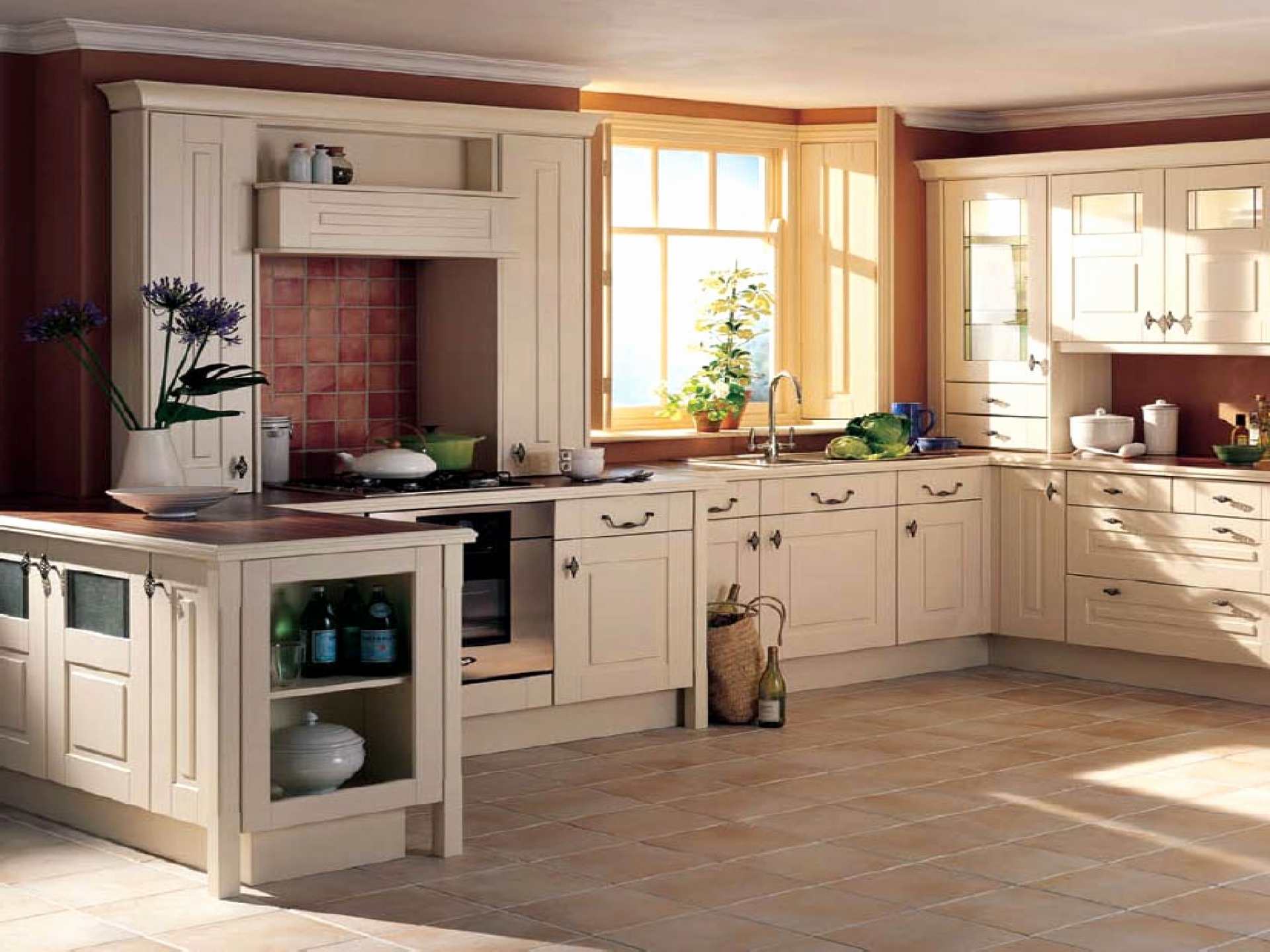 l shaped country kitchen designs photo - 5