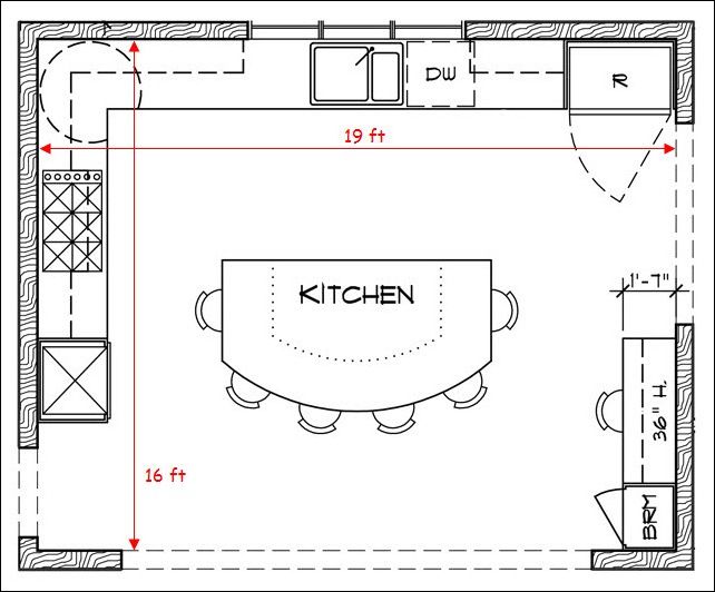 l shaped kitchen floor plan ideas photo - 5