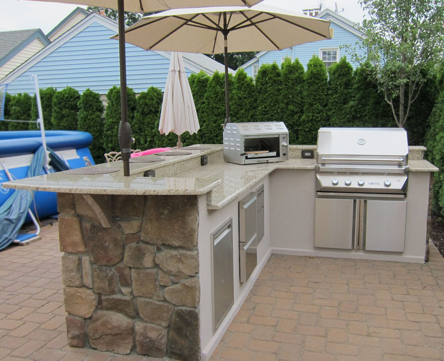 l shaped outdoor kitchen plans photo - 1