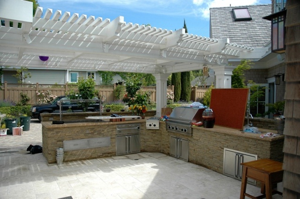 l shaped outdoor kitchen plans photo - 10