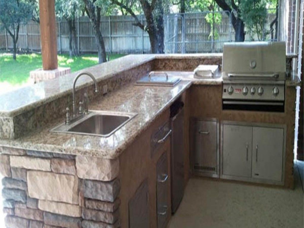 l shaped outdoor kitchen plans photo - 3