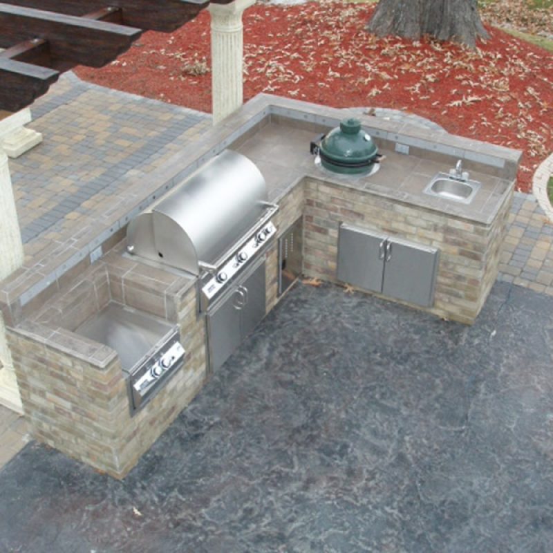 l shaped outdoor kitchen plans photo - 7