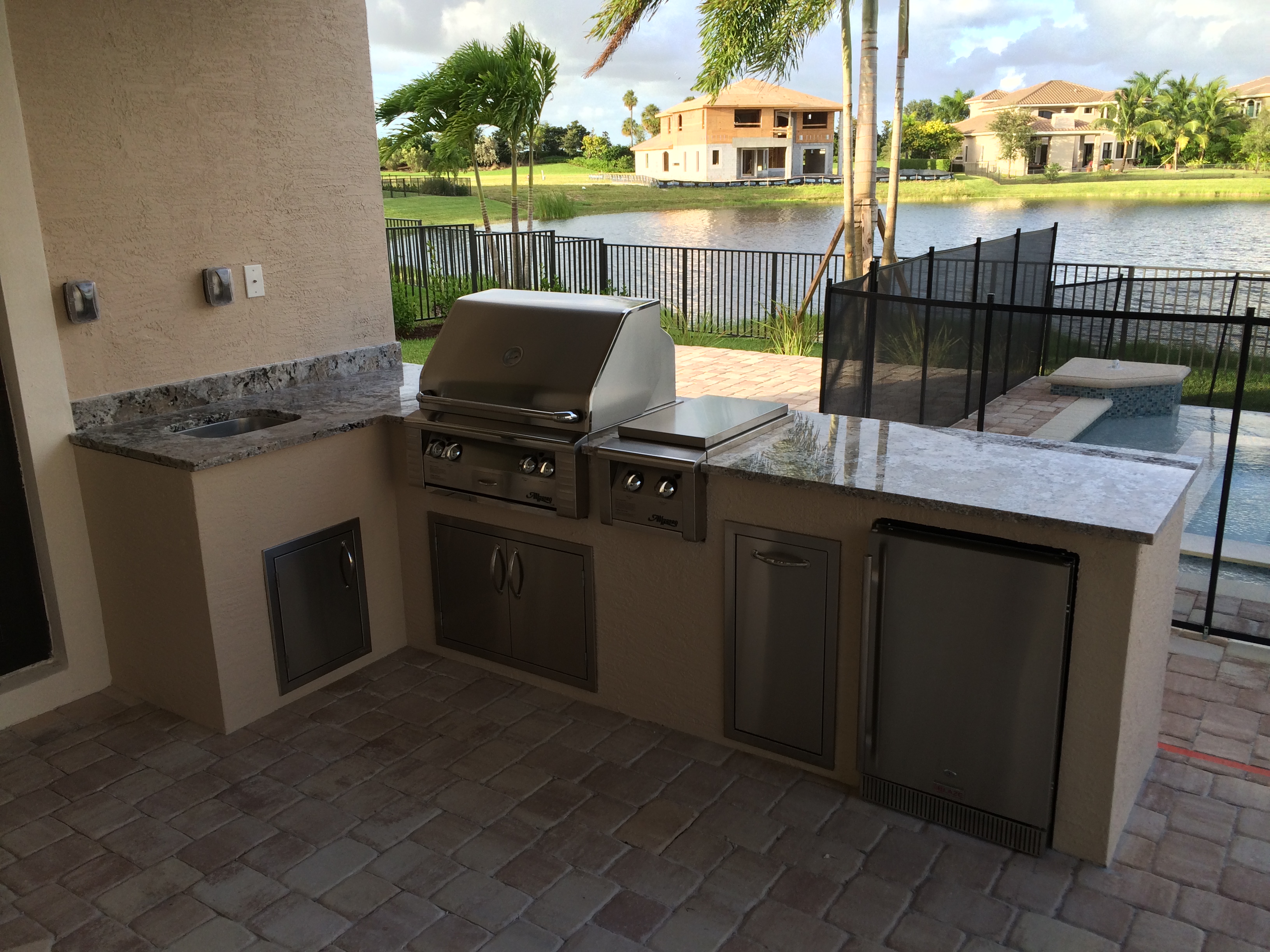 L Shaped Outdoor Kitchen Plans 8 8194 
