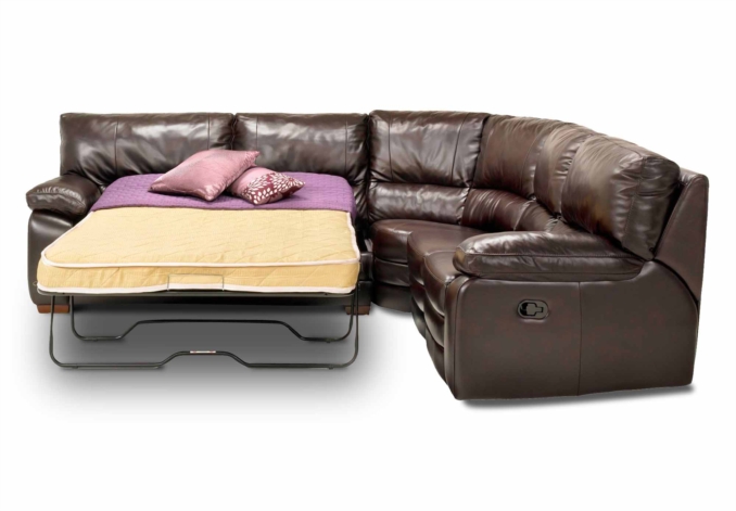 leather sectional sofa bed recliner photo - 1