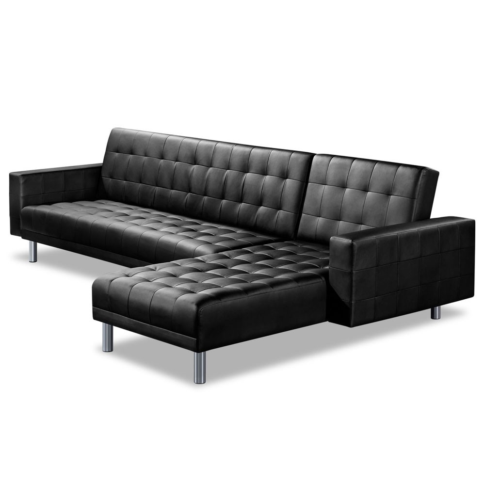 leather sectional sofa bed recliner photo - 9