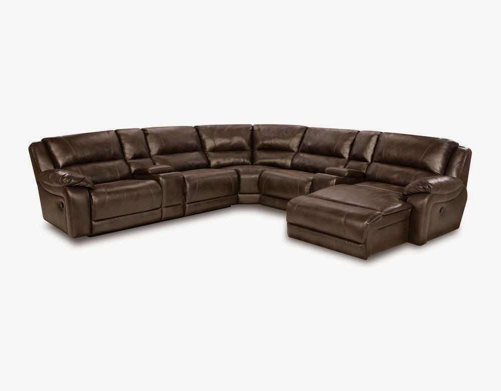 leather sectional sofa chaise recliner photo - 1