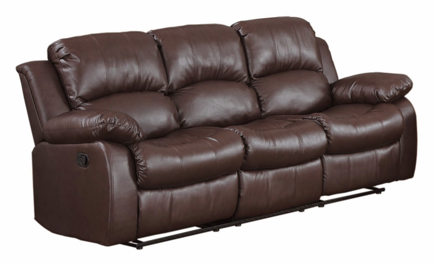 leather sectional sofa chaise recliner photo - 5