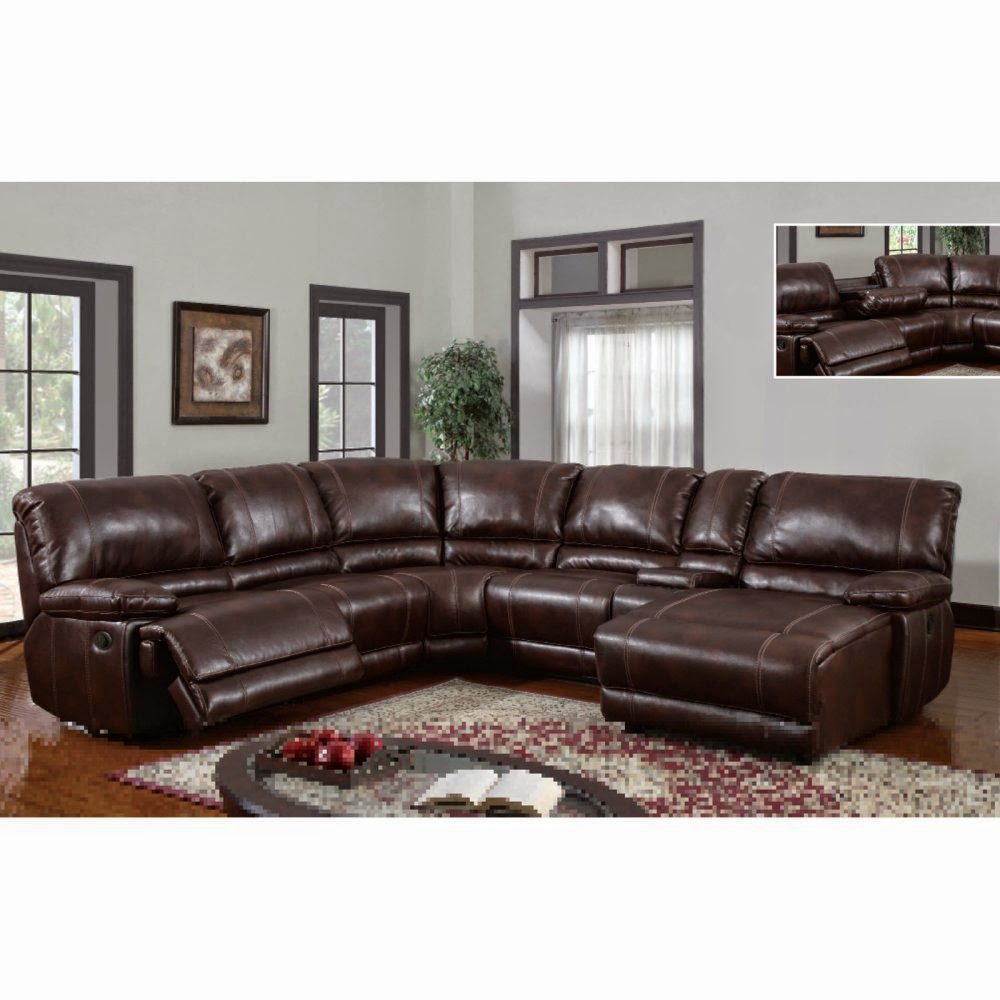 leather sectional sofa chaise recliner photo - 7