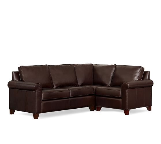 leather sectional sofas pottery barn photo - 3