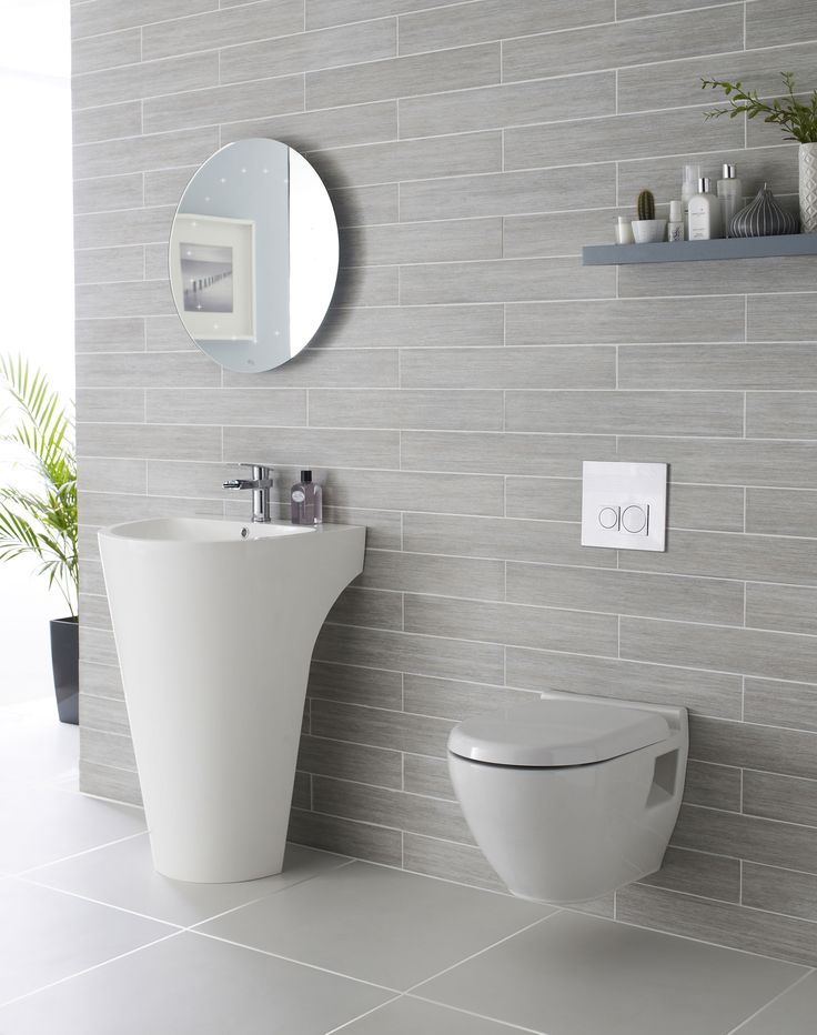 light grey bathroom tiles designs photo - 1