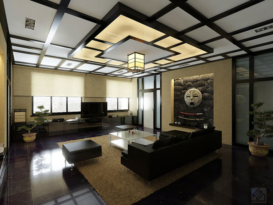 living room design japanese style photo - 6