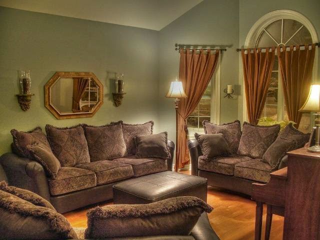 living room designs brown couch photo - 5