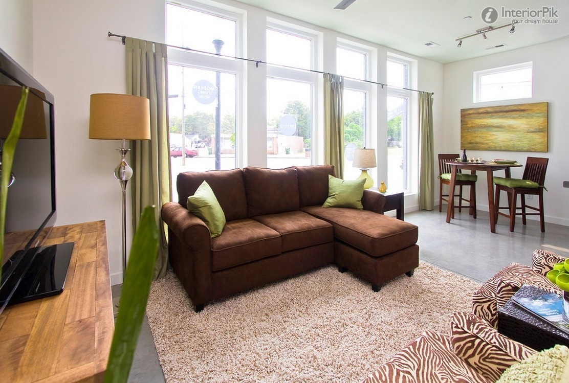living room designs brown furniture photo - 10