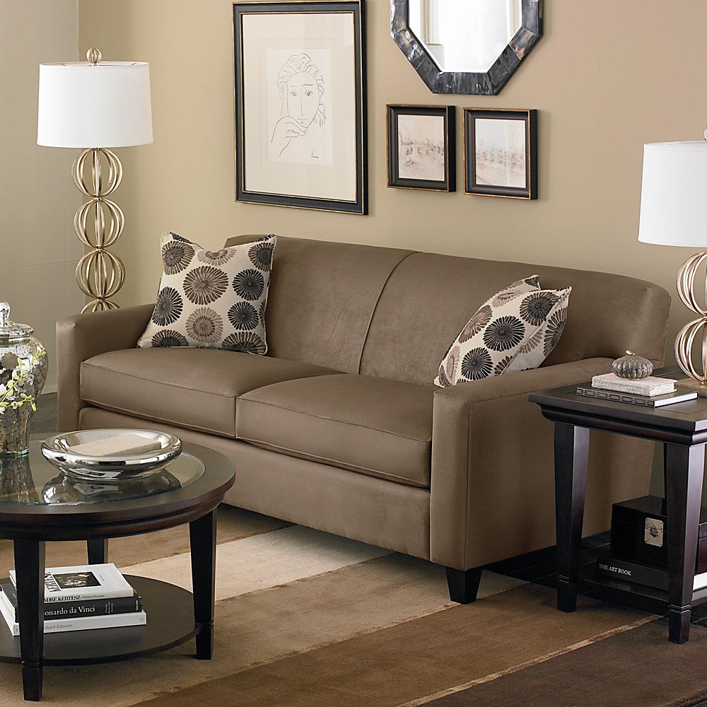 living room designs brown furniture photo - 2