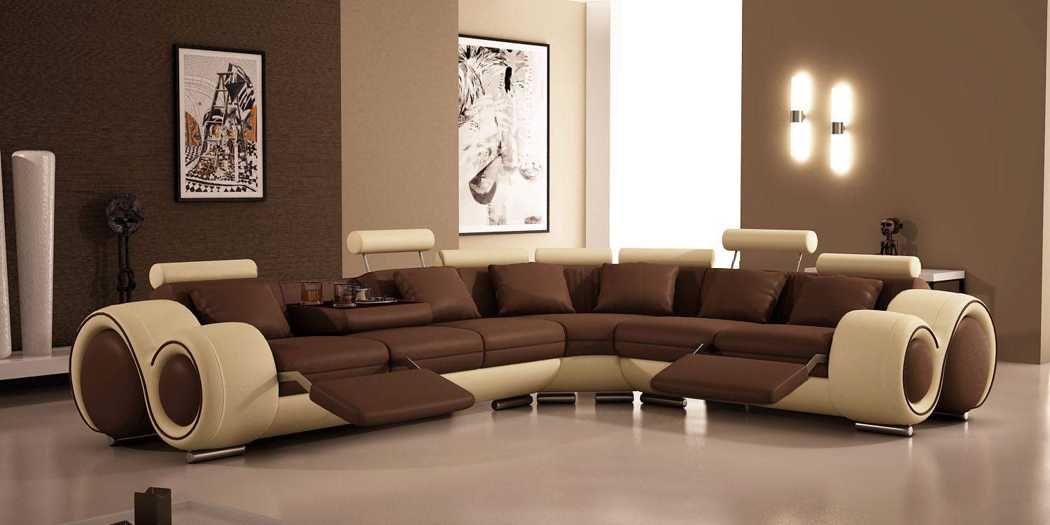 living room designs brown furniture photo - 3