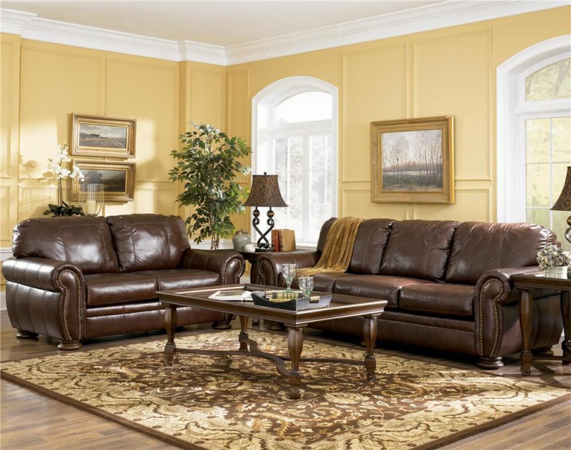 living room designs brown furniture photo - 7