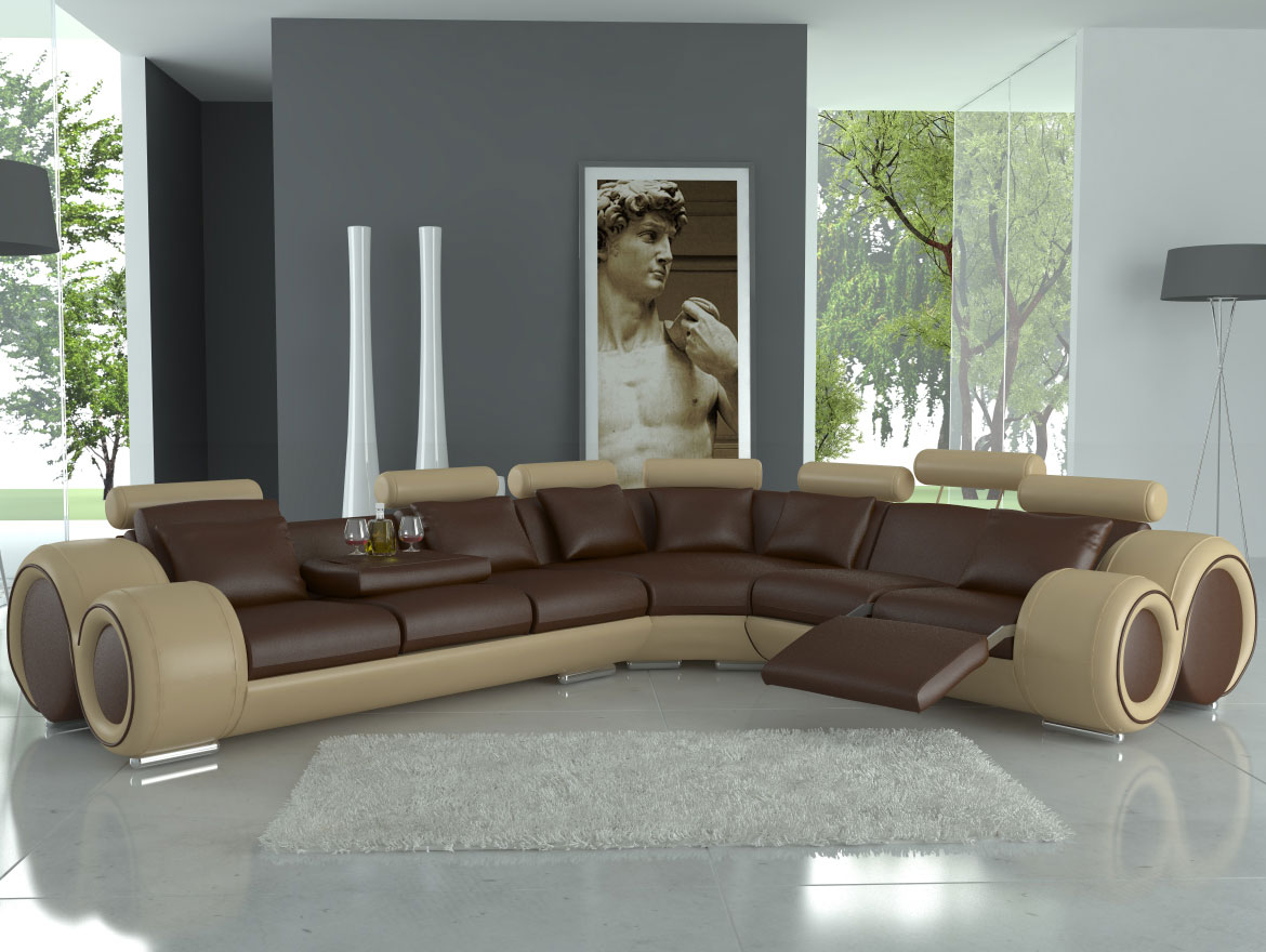 living room designs brown furniture photo - 9