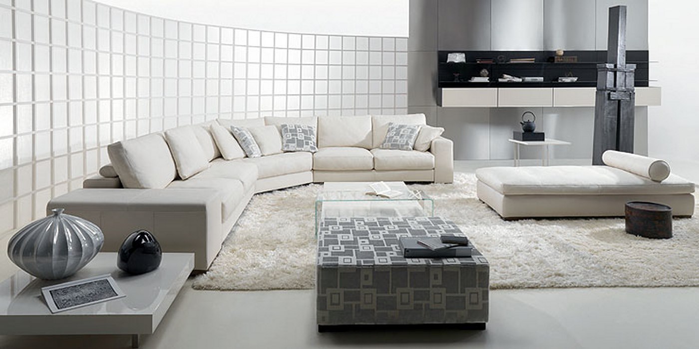 living room designs with white furniture photo - 2