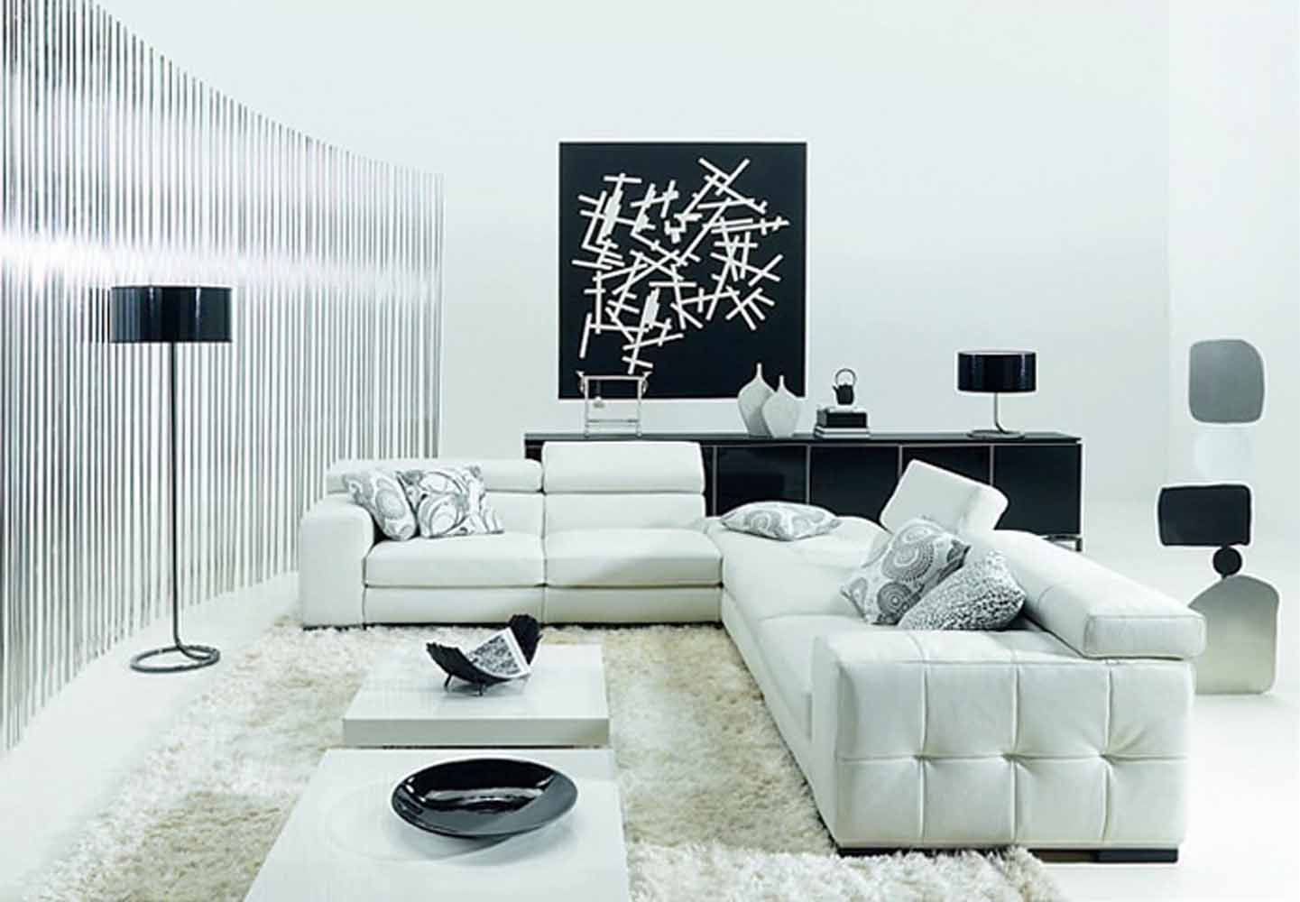 living room designs with white furniture photo - 4