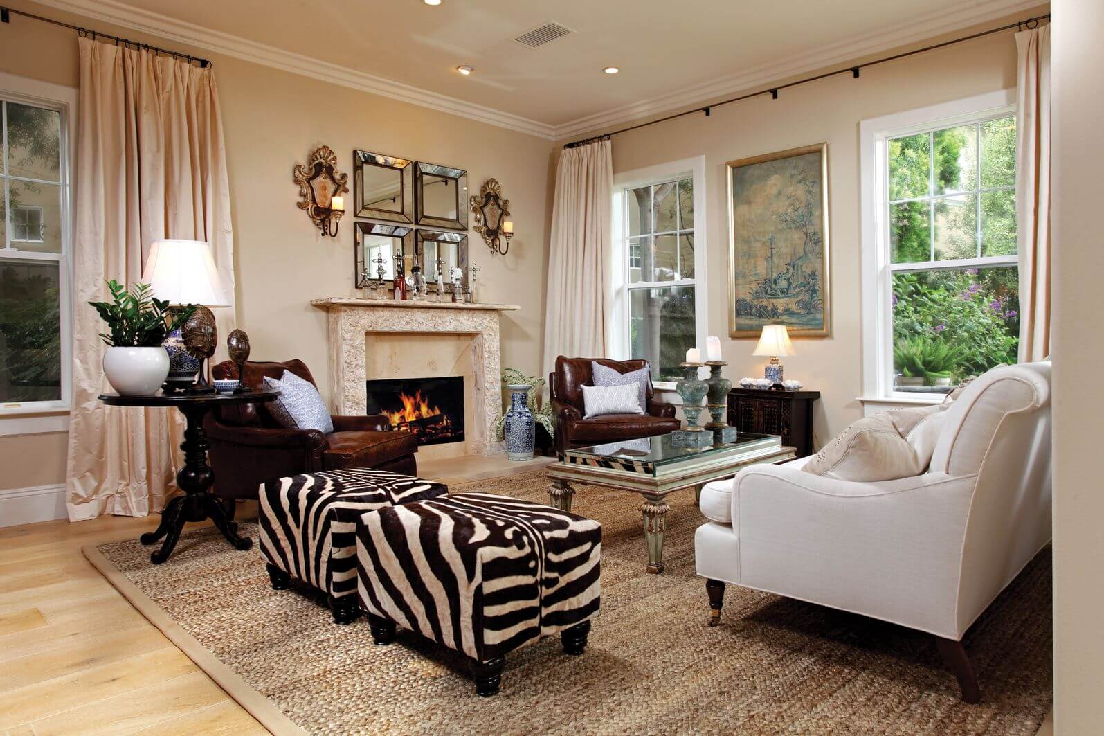 living room designs zebra photo - 2