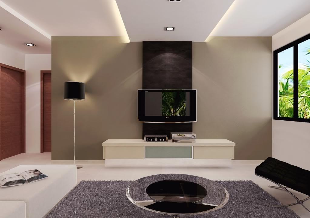 living room lcd tv wall unit design ideas photo - 1