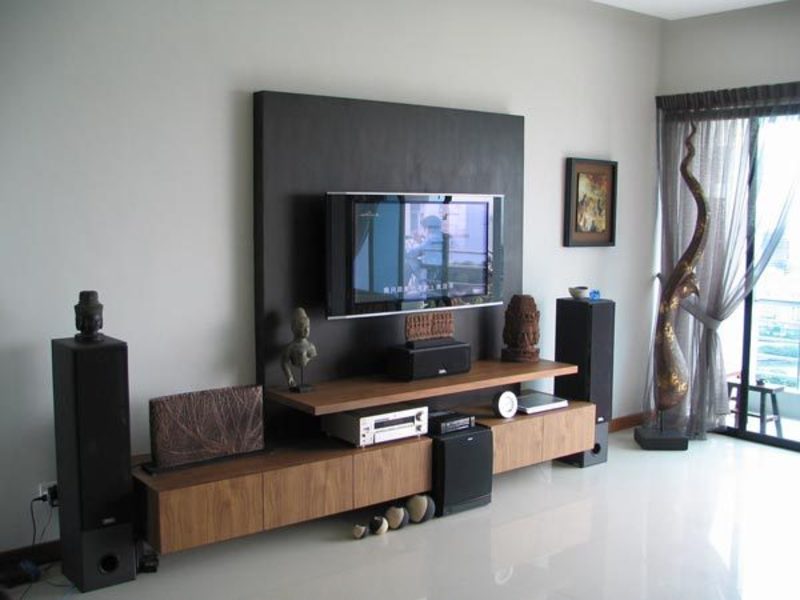 living room lcd tv wall unit design ideas photo - 5