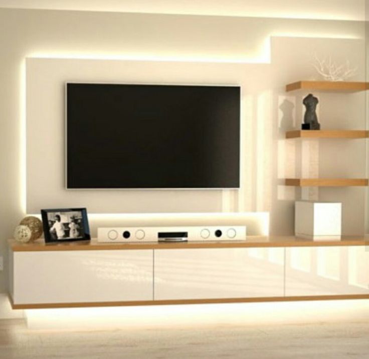 living room lcd tv wall unit design ideas photo - 7