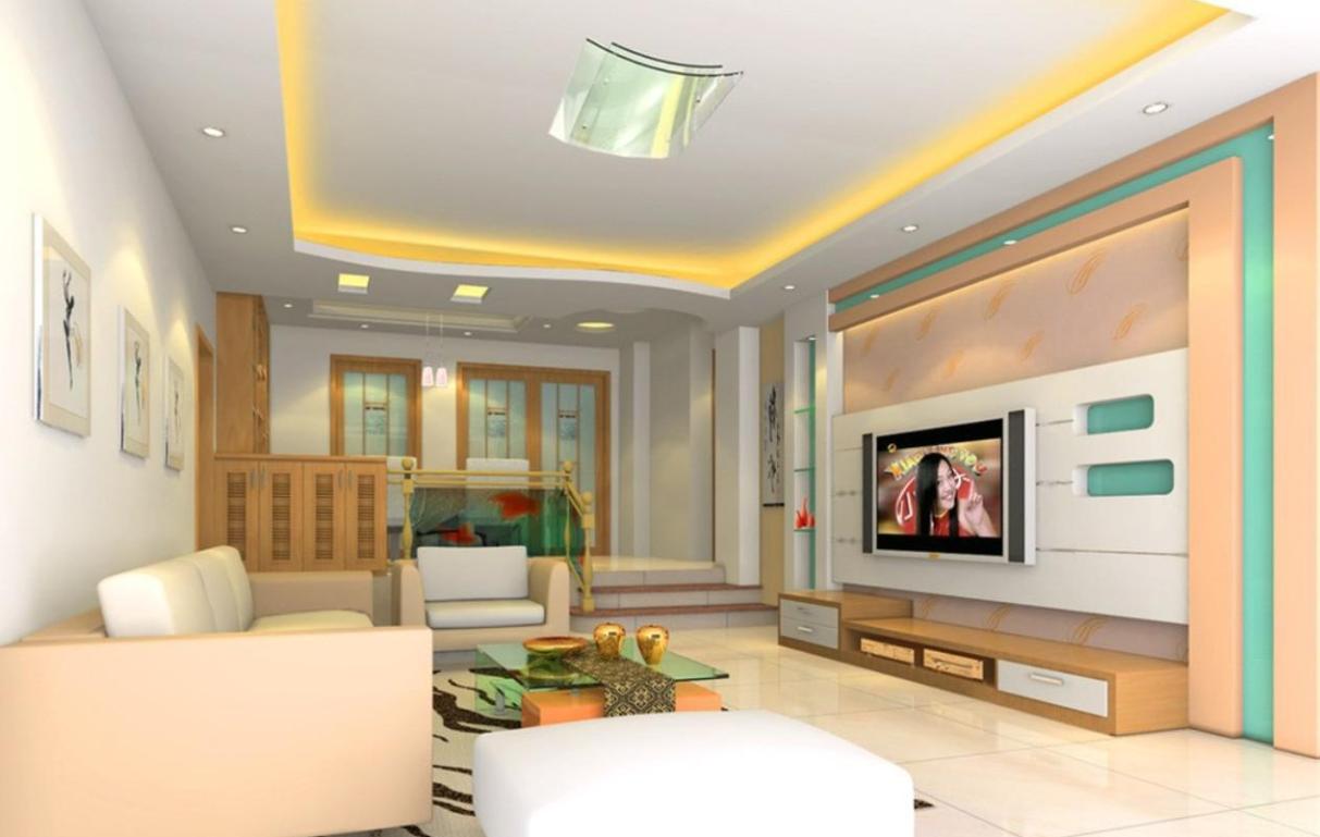 living room lcd tv wall unit design ideas photo - 9