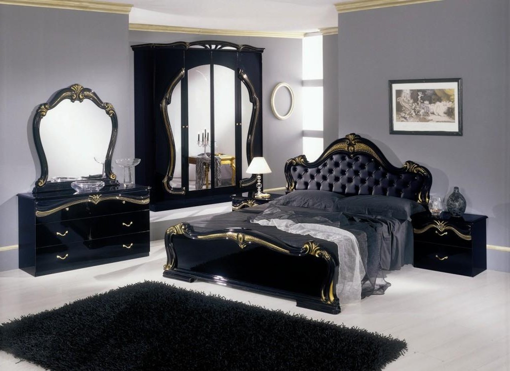 luxury black bedroom furniture photo - 1