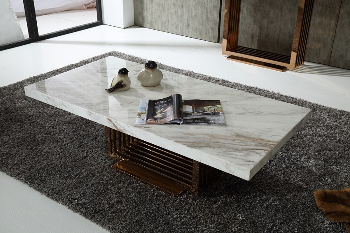 marble coffee table design photo - 1