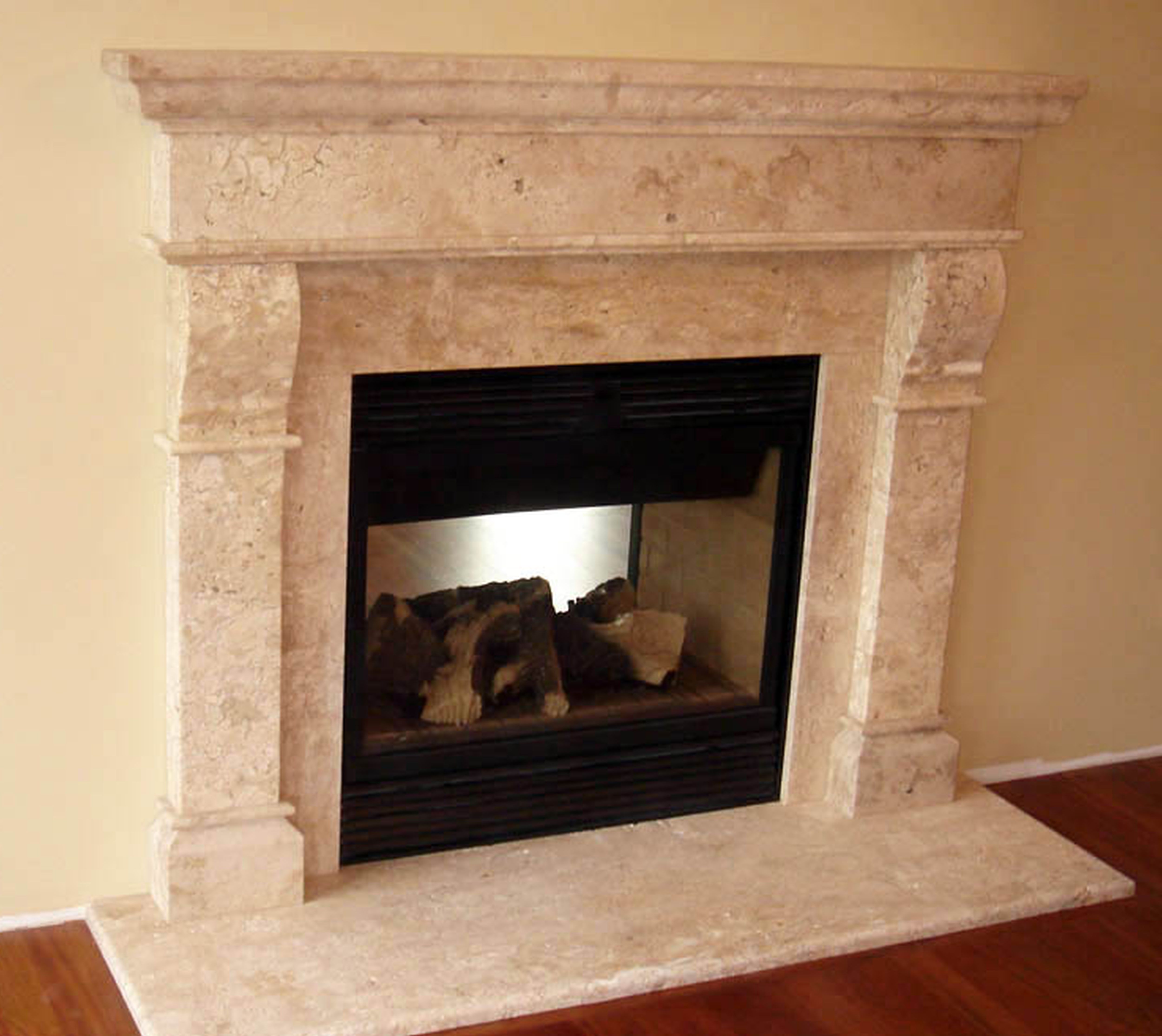 marble fireplace surround design ideas photo - 3