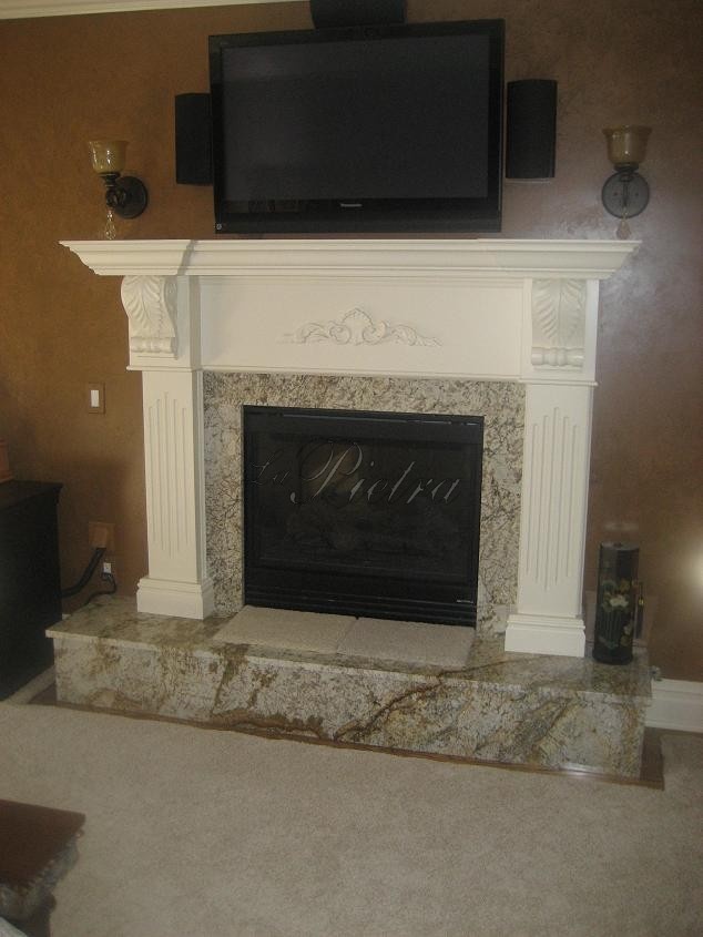 marble fireplace surround ideas photo - 8