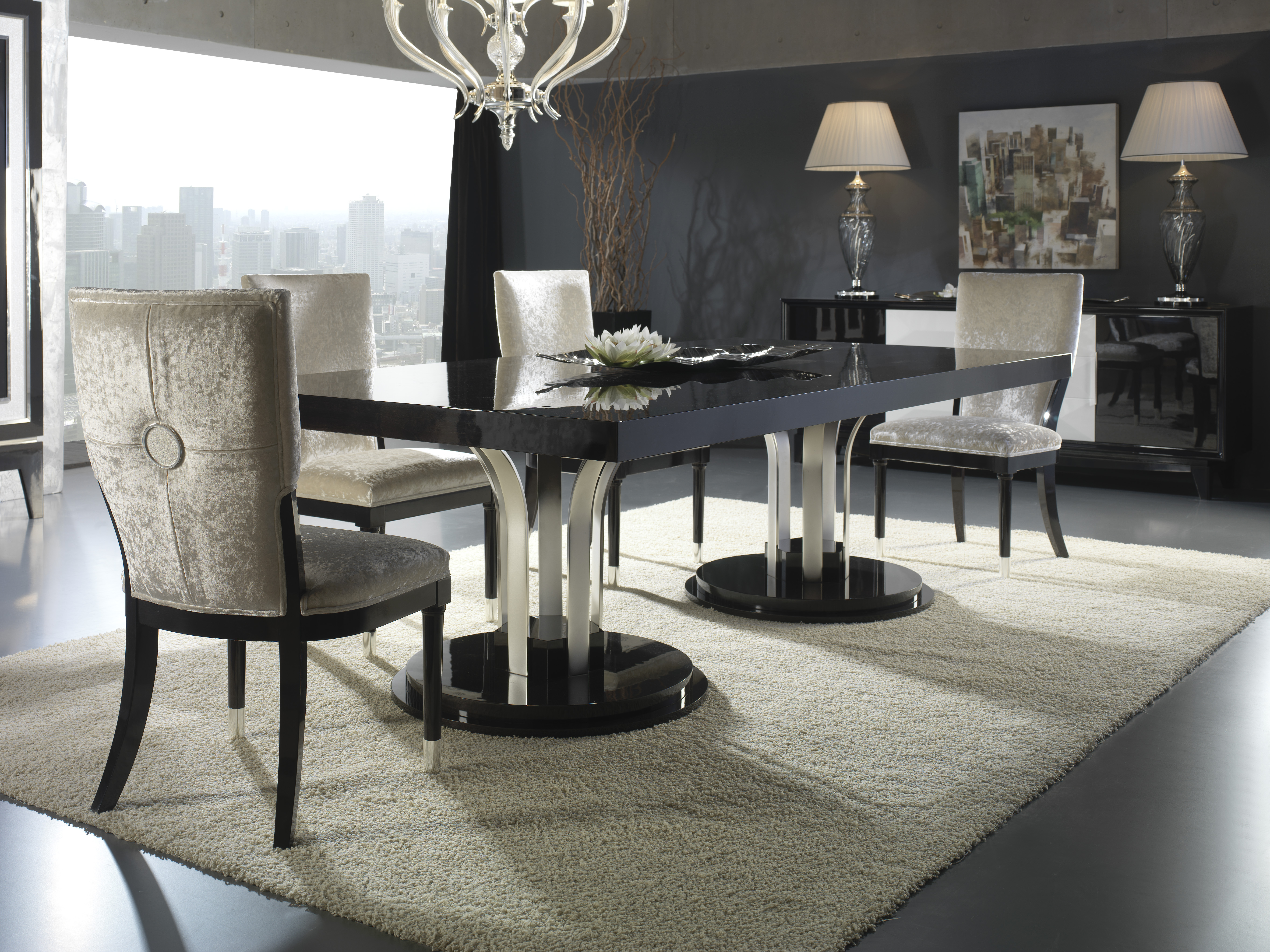 modern classic dining room furniture photo - 2