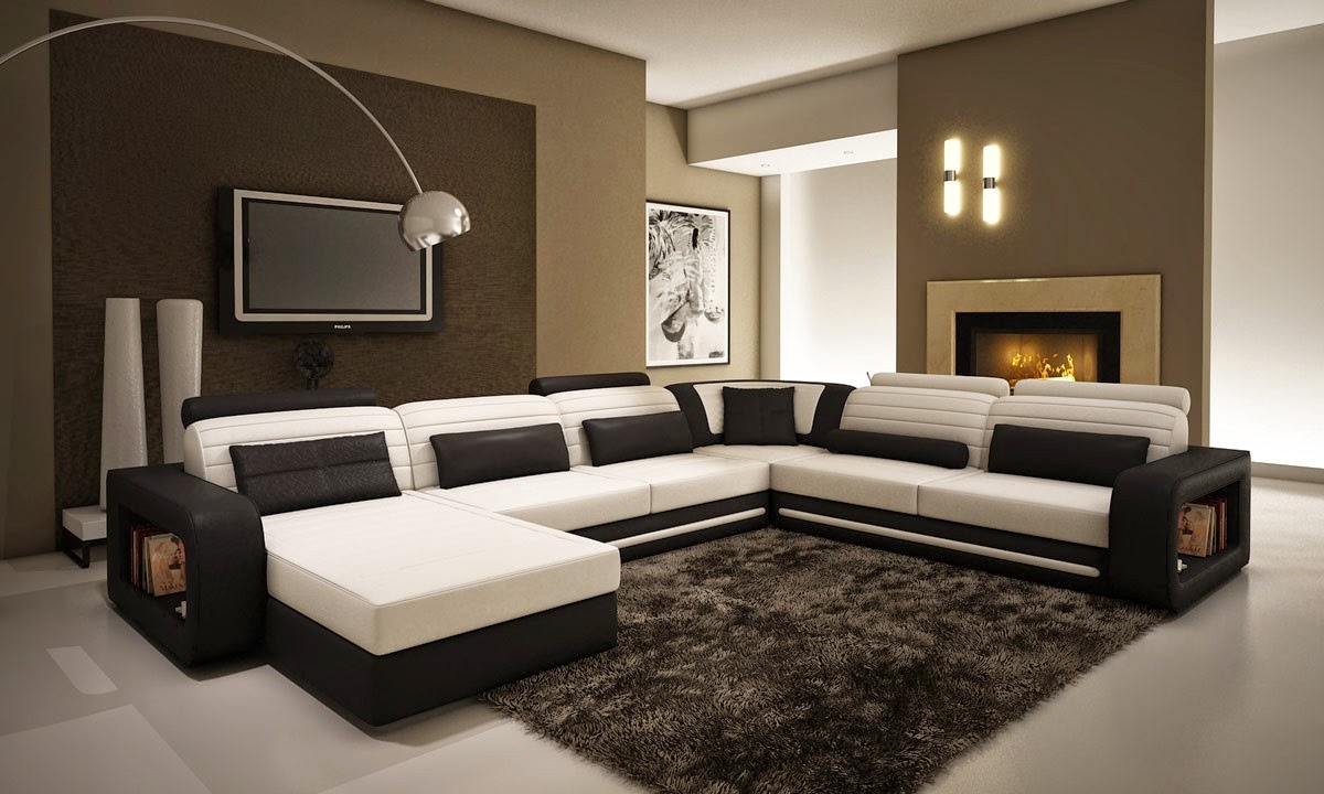 modern living room sectional sofas photo - 3