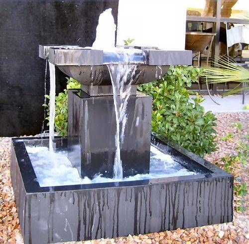 modern water fountains for gardens photo - 6