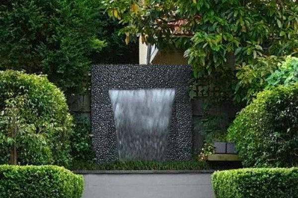 modern water fountains for gardens photo - 8