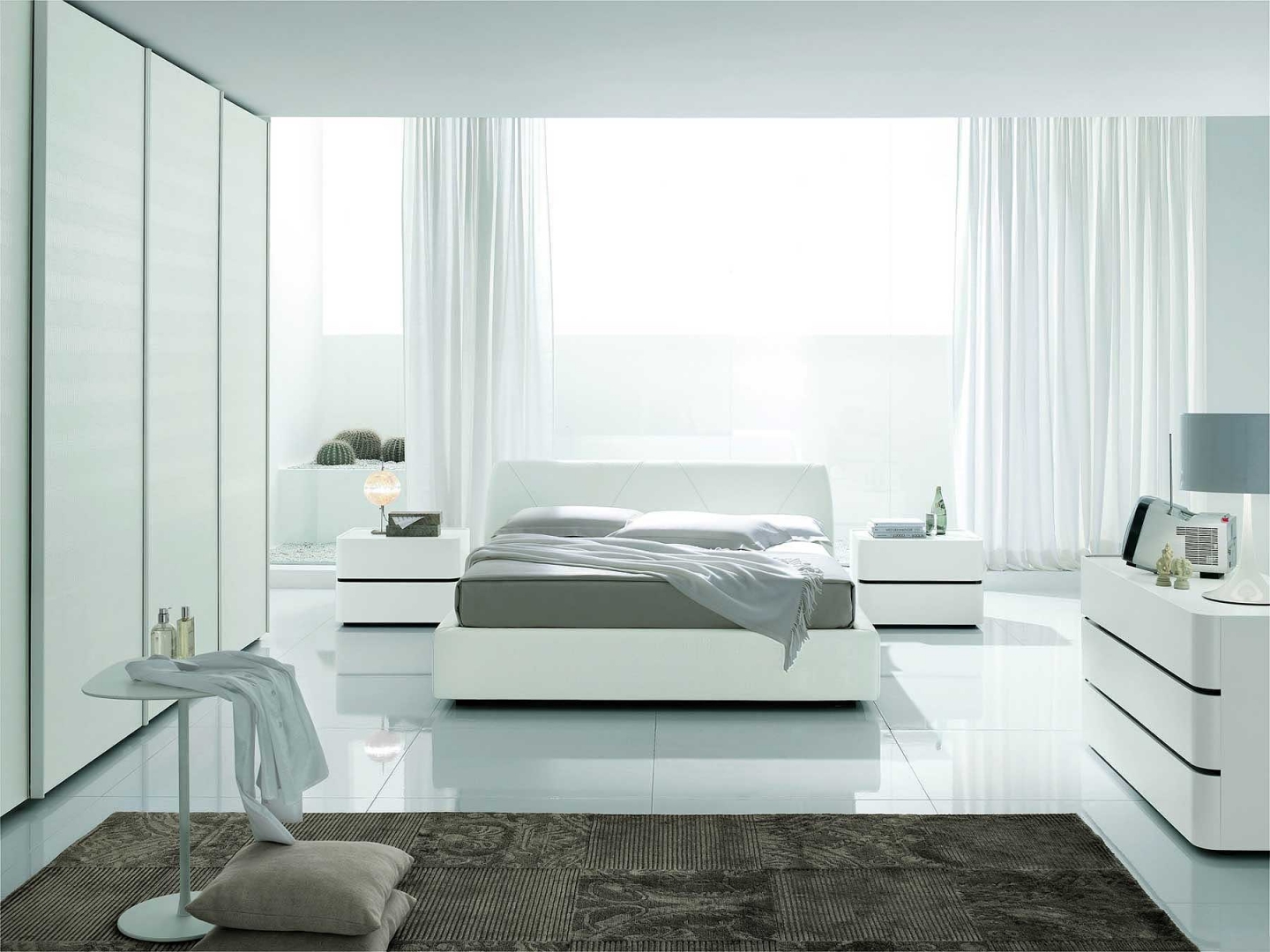 modern white bedroom furniture sets photo - 10