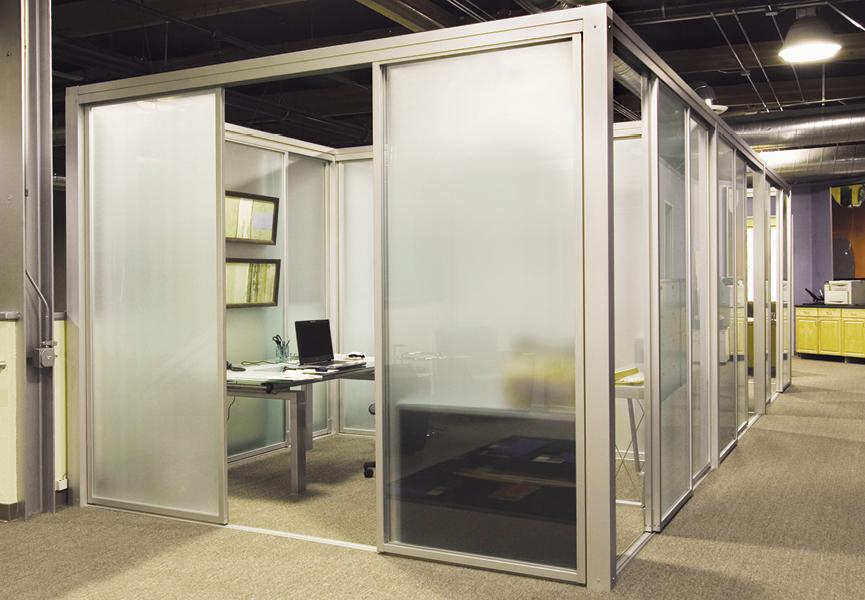 office cubicle glass walls photo - 10